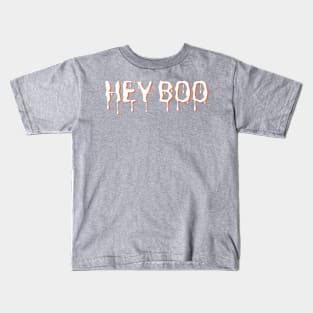 Hey Boo Spooky Halloween Design Bats For Men Women Kids Kids T-Shirt